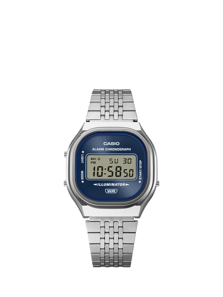Casio A140WE-2AEF Unisex Digital Bracelet Strap Watch, Blue - view 2, Blue