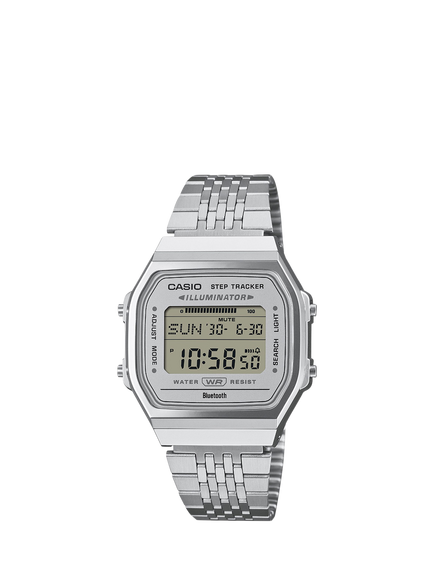 Casio ABL-100WE-7AEF Unisex Classic 41mm LCD Bracelet Strap Digital Watch, White, White