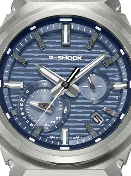 Casio GST-B1000-2AER Men's G-STEEL 44mm Round Solar Watch, Blue - view 2, Blue