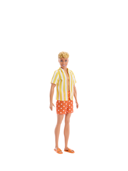 Barbie Fashionistas Ken Doll with Striped Shirt & Mullet, Multi