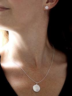 Nina B Circular Pendant Necklace - view 2, Silver/White