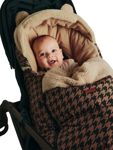 Toastie Cloud-Lined Baby Footmuff, Toffee - view 2, Toffee