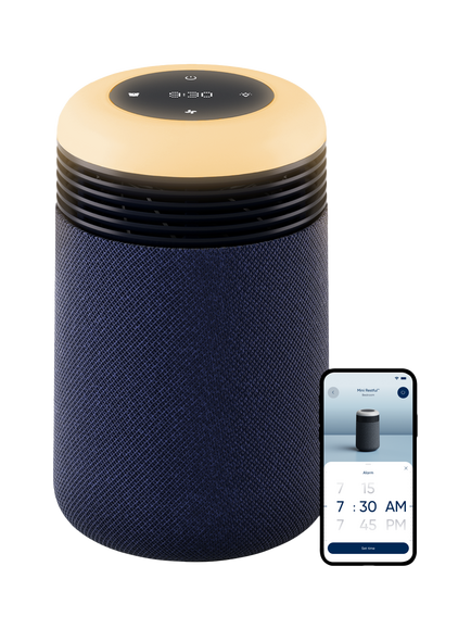 Blueair Mini Restful Sunrise Clock Air Purifier, Midnight Blue, Midnight Blue