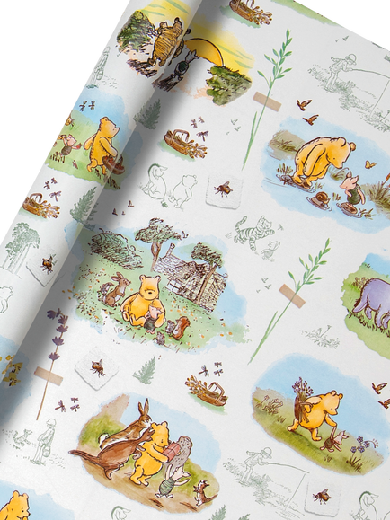 Hallmark Winnie the Pooh Wrapping Paper, 2m, Multi, Multi