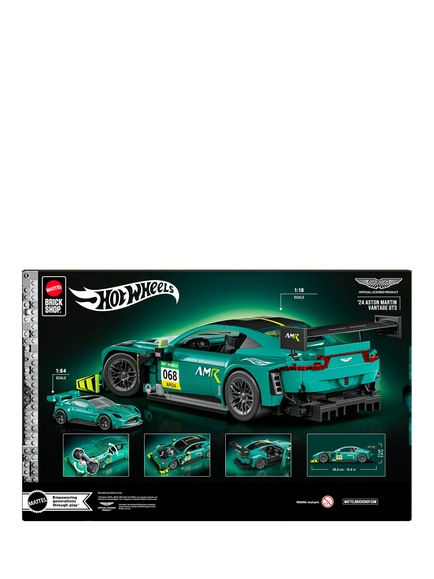 Mattel Brick Shop Hot Wheels Elite Series Aston Martin Vantage GT3 - view 2, Multi