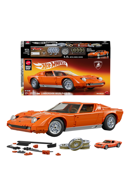 Mattel Brick Shop Hot Wheels Premium Series Lamborghini Miura P400 SV, Multi