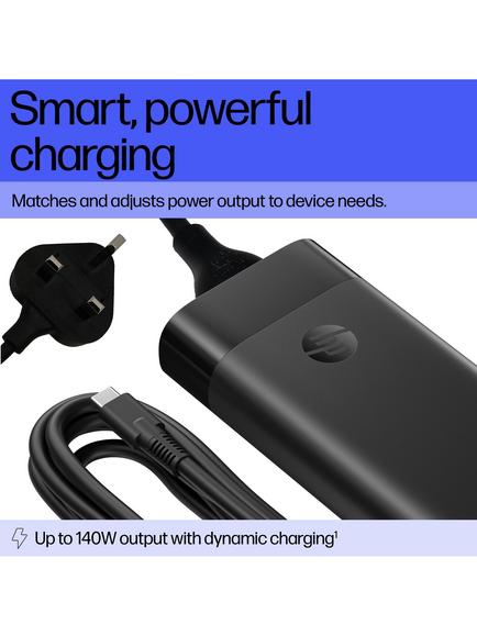 HP Laptop USB-C Charger, 140W, Black - view 2, Black