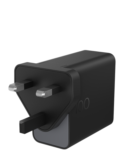 HP 100W GaN Wall Charger, Black, Black