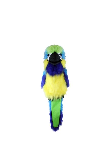 Puppet Company Blue & Gold Macaw Glove Puppet, Blue & Yellow
