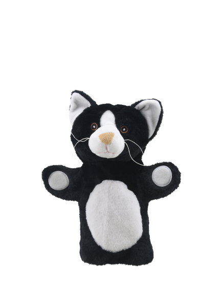 Puppet Company Black & White Cat Hand Puppet, Black & White