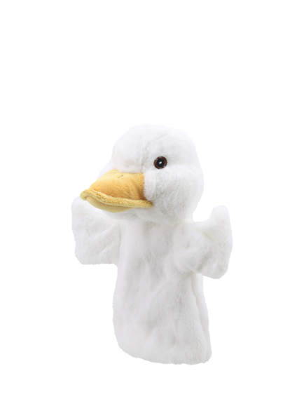 Puppet Company Duck Eco Hand Puppet, White - view 2, White