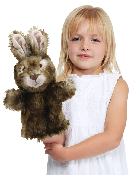 Puppet Company Wild Rabbit Eco Hand Puppet - view 2, Brown