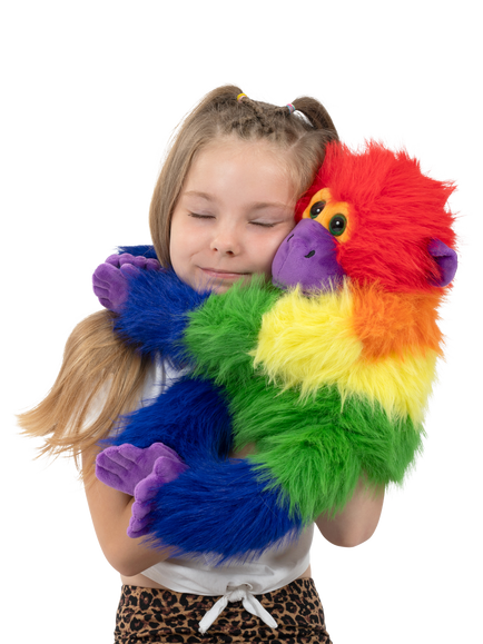 Puppet Company Rainbow Monkey Hand Puppet - view 2, Multi