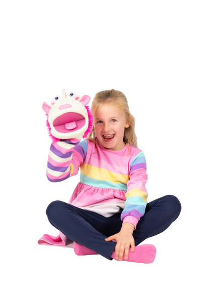 Puppet Company Twinkle Unicorn Eco Sockette Hand Puppet - view 2, Multi