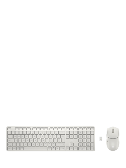 HP 490C Wireless Keyboard & Mouse Combo, White, White