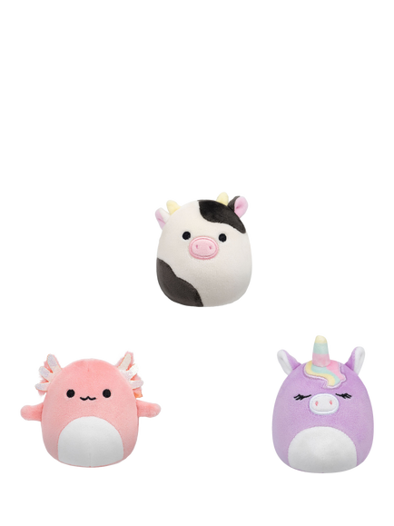 Squishmallows MallowMees Little 3" Plush Soft Toy, Pack of 3, Multi