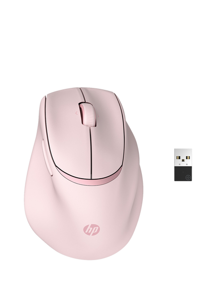 HP 720M Tilt Ergonomic Wireless Mouse, Pink, Pink