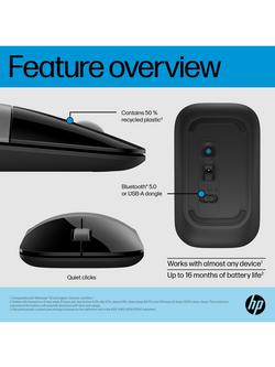 HP Z3700 Wireless Mouse, Silver - view 2, Silver