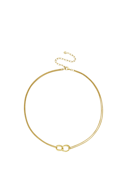 Dinny Hall Wave Link Necklace, Gold, Gold