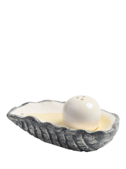 &k Amsterdam Oyster Salt & Pepper Set, White Multi, White Multi