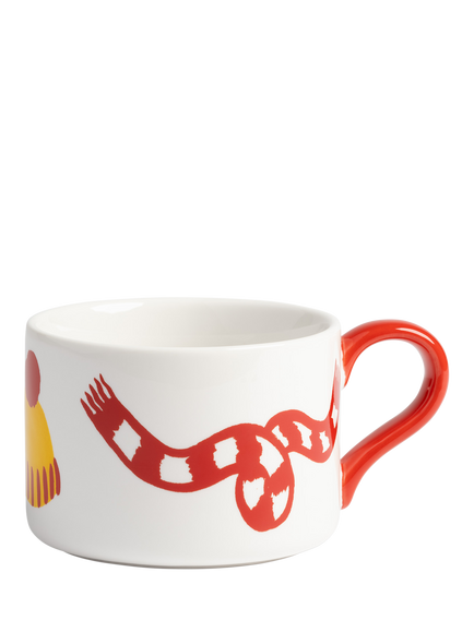 &k Amsterdam Hal Haines Mug, Set of 4, Multi - view 2, Red Multi