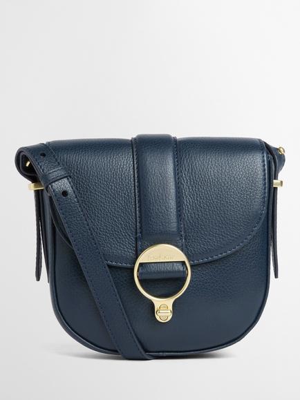 Barbour Elm Leather Cross Body Bag, Navy, Navy