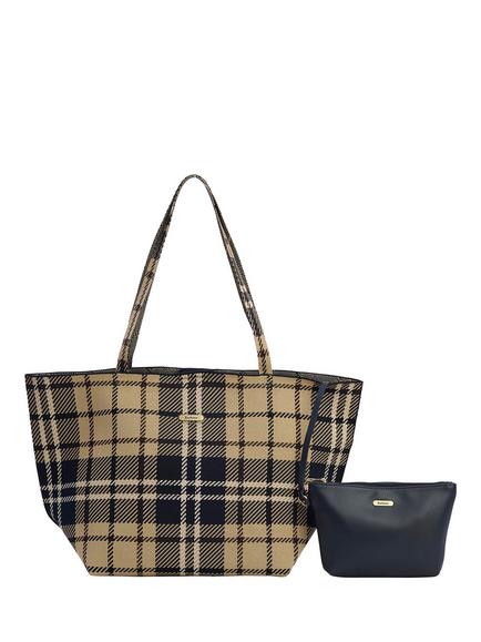 Barbour Layla Large Tote Bag, Birchwood Tartan, Birchwood Tartan