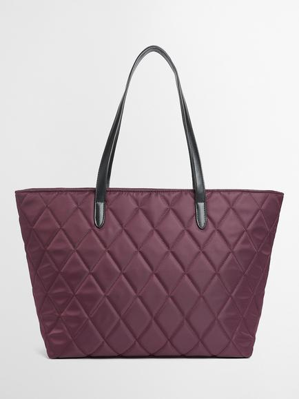 Barbour Quilted Tote Bag, Fig - view 2, Fig