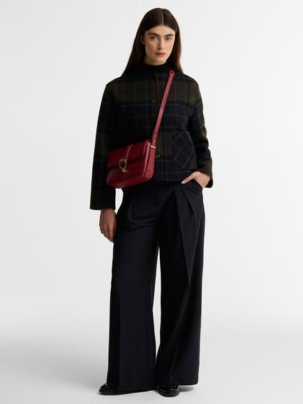 Barbour Rosa Leather Crossbody Bag, Red - view 2, Red