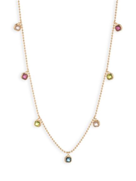 Lauren Ralph Lauren Darlene Beaded Charm Necklace, Gold/ Multi, Gold/ Multi