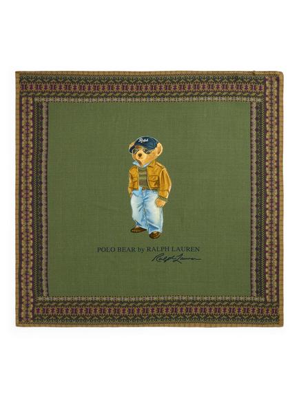 Polo Ralph Lauren Beardana Wool Square Scarf, Green/Multi, Green/Multi