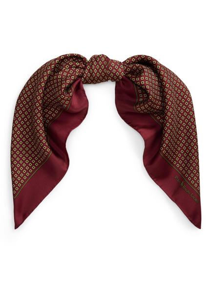 Polo Ralph Lauren Foulard Silk Square Scarf, Red/Gold, Red/Gold