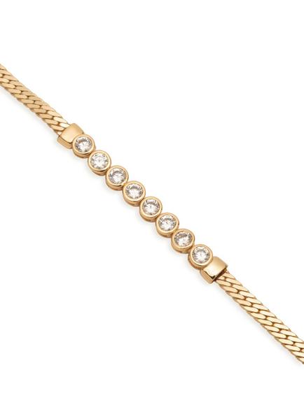 Lauren Ralph Lauren Emellie Crystal Bracelet, Gold/ Clear - view 2, Gold/ Clear