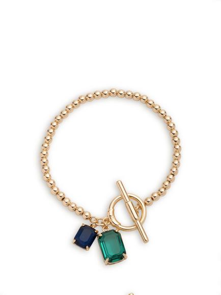 Lauren Ralph Lauren Kensington Crystal Drop Bracelet, Gold/ Green, Gold/ Green