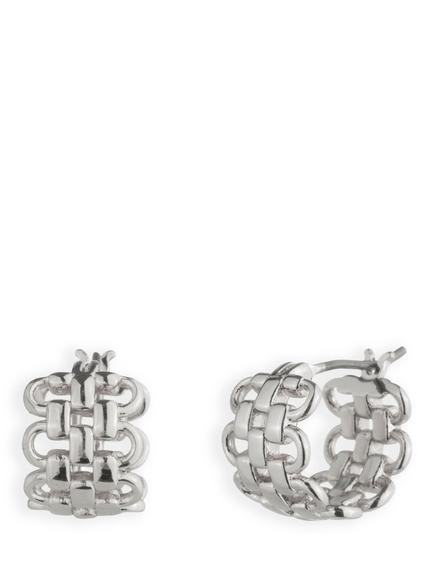 Lauren Ralph Lauren Beckett Chain Huggie Hoop Earrings, Silver, Silver
