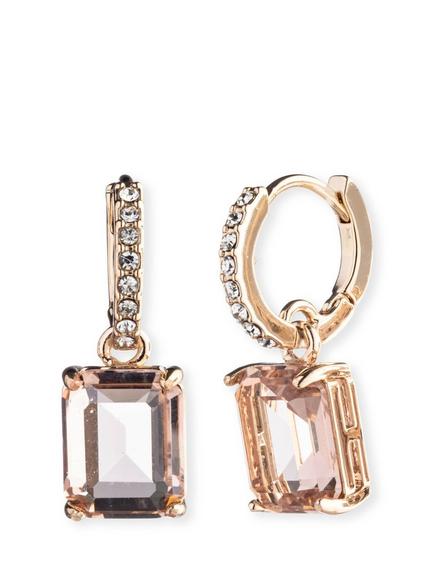 Lauren Ralph Lauren Pavé Huggie Drop Earrings, Gold/ Wntg Ros, Gold/ Wntg Ros