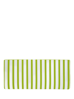 rucomfy Striped Bench Cushion, Olive Green