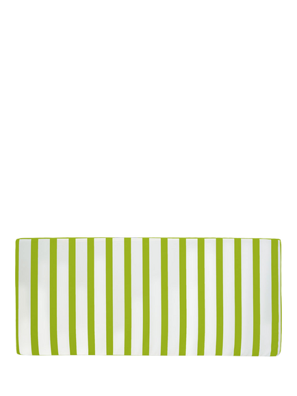 rucomfy Striped Bench Cushion, Olive Green