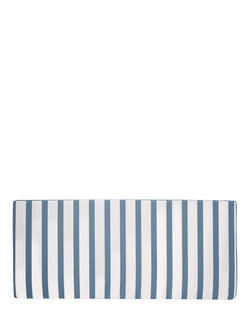 rucomfy Striped Bench Cushion, Seafoam Blue