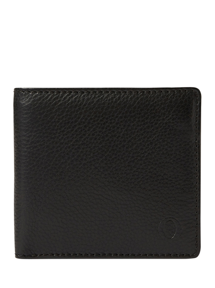 OSPREY LONDON Deboss East West Leather Billfold Wallet, Black