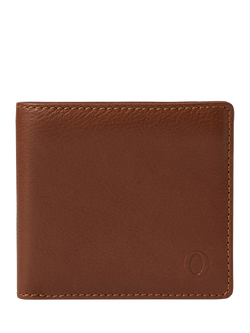 OSPREY LONDON Deboss East West Leather Billfold Wallet, Tan