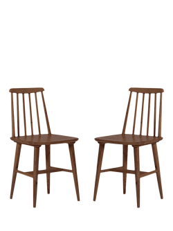 Swoon OUTLET Ollie Dining Chair, Set of 2, Like New, Dark Brown, Dark Brown