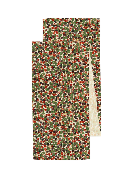 Emma Bridgewater Blackberry Cotton Linen Blend Table Runner, 200cm, Multi Multi