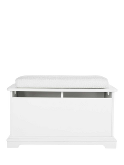 CuddleCo Beaumont Storage Box & Cushion Set, White, White