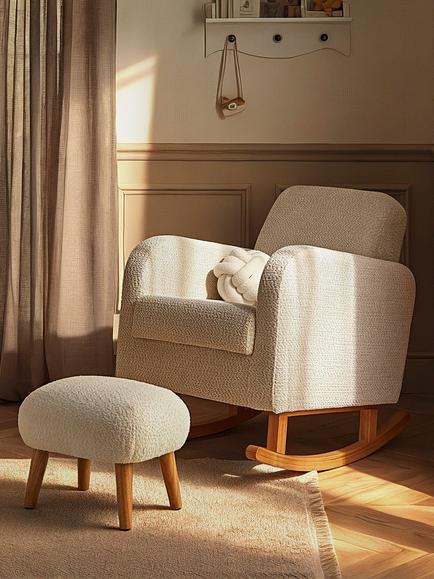 CuddleCo Etta Nursing Chair & Footstool - view 2, Brown
