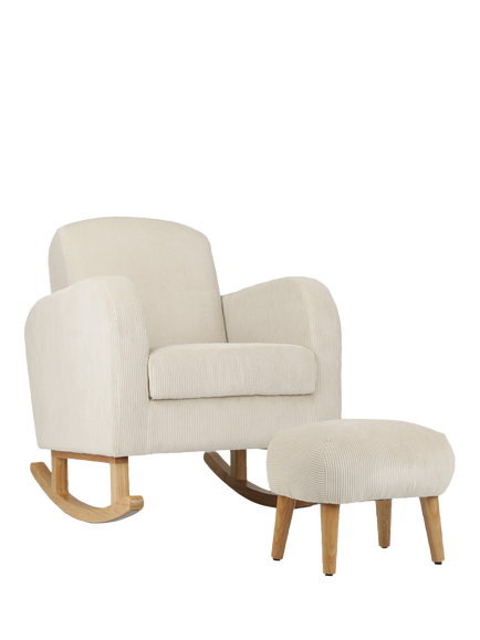 CuddleCo Etta Nursing Chair & Footstool, Natural, Natural