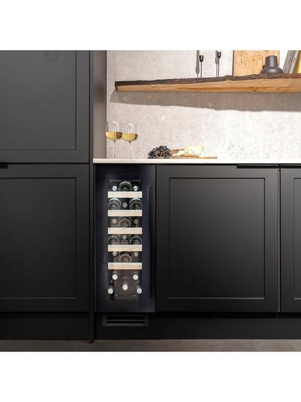 Caple WI3155BG Integrated Wine Cooler, Black Glass - view 2, Black Glass