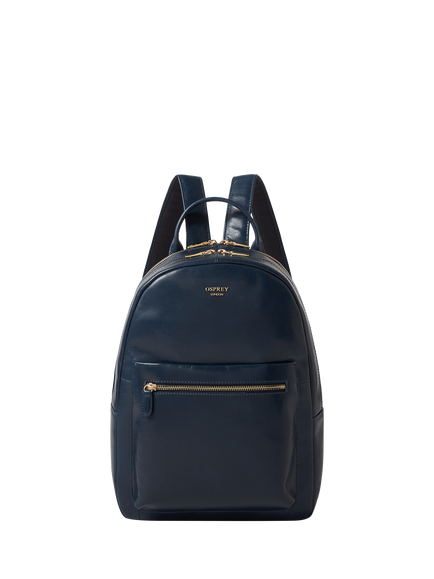 OSPREY LONDON Adaline Leather Backpack, French Navy