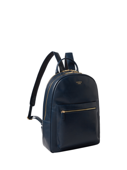 OSPREY LONDON Adaline Leather Backpack - view 2, French Navy