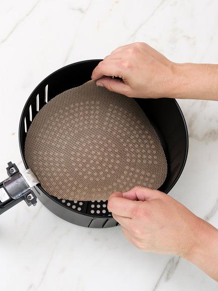 NoStik Round Silicone Air Fryer Liners, Pack of 2 - view 2, Beige